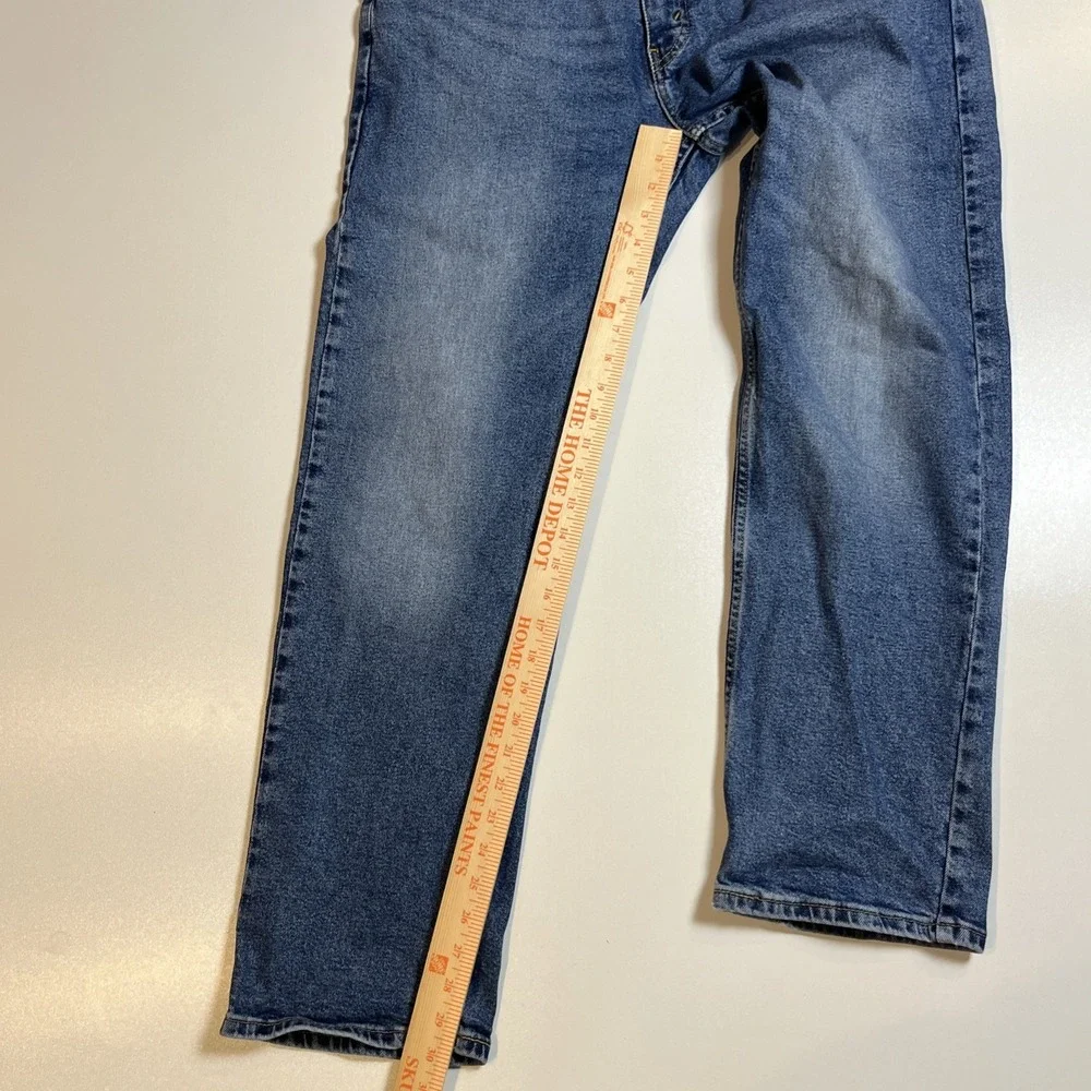 Levis 505 Jeans Mens 38X32 (Fit 38x30) Dark Wash Straight Leg Classic Denim Pant